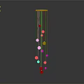Hanging Wind Chime with Silver and Blue Balls for Daily Necessities Decoration
