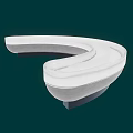 Modern Spiral Wine Cabinet With White And Gray Sleek Design And Display Shelves