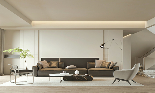 modern living room 3d model