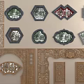 Traditional Chinese Carved Lattice Windows With Various Shapes And Intricate Decorative Patterns