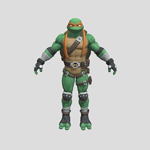 Teenage Mutant Ninja Turtles Michelangelo Fortress Night 3d model