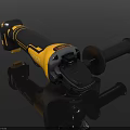 Heavy Duty Industrial Angle Grinder with Yellow Black Design Ergonomic Handle and Grinding Wheel