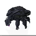 Mechanical Turtle Shaped Creature With Robotic Legs Armored Shell And Glowing Purple Head 3d model