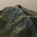 Natural Green Garden Landscape With Rolling Hillside Grass And Rocky Terrain Features