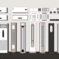 Various Types of Air Conditioners and Fans With Modern Designs and Different Styles