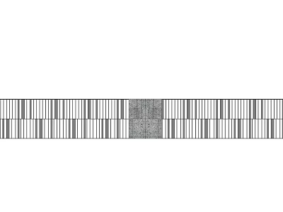 Modern Striped Feature Wall Design With Central Textured Square Panel 3d model