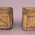 Square Wooden Storage Boxes With Natural Texture And Metal Rivets For Household Use
