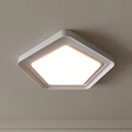 Modern White Angular Ceiling Light With Bright Soft Glow And Sleek Design 3d model