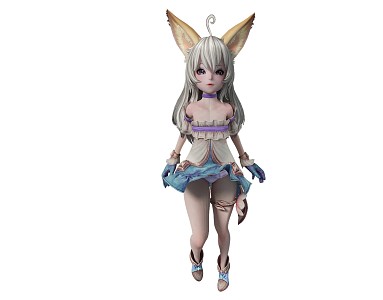 Modern game character girl game character 3d model