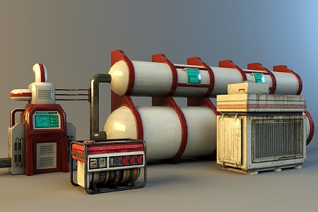 modern diesel engine machinery 3d model