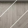 Light Gray Wood Flooring With Herringbone and Straight Planks Natural Grain Design