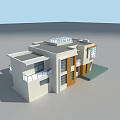 Modern Detached Villa Exterior Design With Balcony Glass Railing And Large Windows