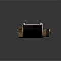 Vintage Brass Binoculars With Black Leather Cover And Clear Glass Lenses