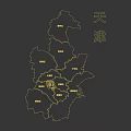 Tianjin Geographical Map With Clear Administrative Regional Divisions And Labels