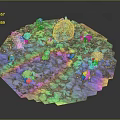 Colorful Octagonal Decorative Ornament Set With Crystal Gemstone Pieces And Glittering Texture