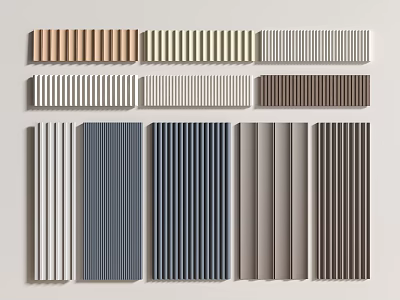 Wall Panels with Various Styles Different Colors and Textures Sample 3d model