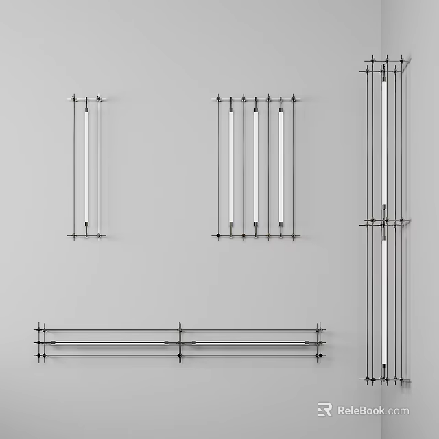 Modern Wall Lamps With Sleek Strip Design Multiple Styles For Home Interior Decor 3d model 