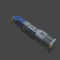 Functional Blue And Yellow Locomotive With CX Logo And Number 4821 Details