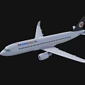 Blue Sky Airlines White Passenger Plane With Modern Design And Streamlined Body