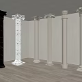 European classical European Roman column 3d model