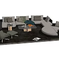 Modern Sofa Coffee Table Combination Sofa Coffee Table 3d model