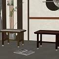 New Chinese Stool Combination 3d model