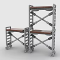 Lego toy scaffolding site 3d model