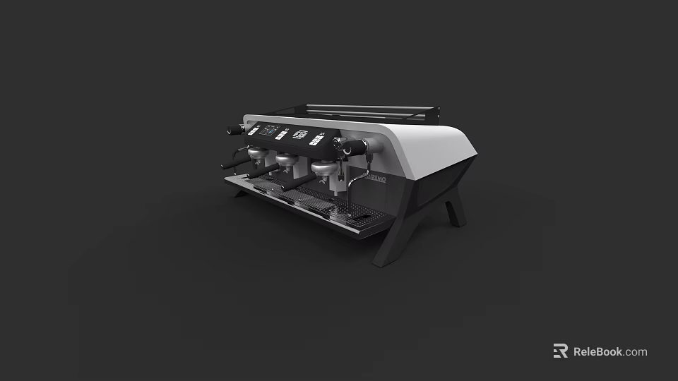 Sleek Modern Espresso Coffee Machine With Stainless Steel Body For Kitchen Appliance Use 3d model 