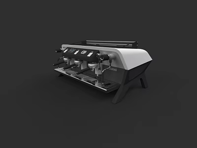 Sleek Modern Espresso Coffee Machine With Stainless Steel Body For Kitchen Appliance Use 3d model