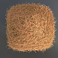 Natural Dried Grass Haystack With Brown Yellow Color And Cone Shape