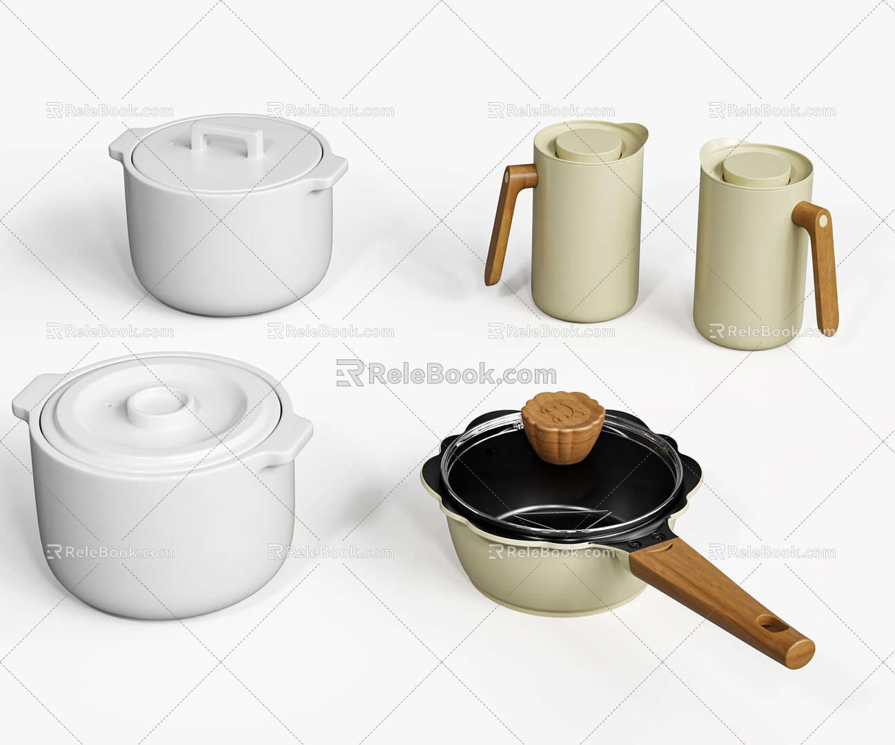 Small kitchen cookware 3d model