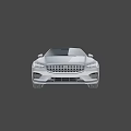 silver car 3d model