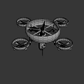 White Drone With Multiple Propellers And Camera Hanging Device Design