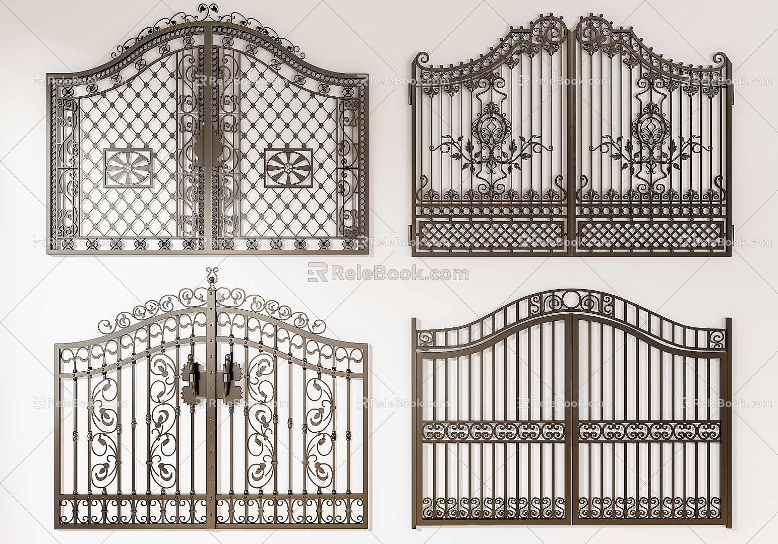 Jianou Iron Gate Chinese-style Iron Villa Gate Courtyard Iron Gate Outdoor Gate Stainless Steel Fence Door 3d model