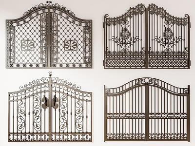 Jianou Iron Gate Chinese-style Iron Villa Gate Courtyard Iron Gate Outdoor Gate Stainless Steel Fence Door 3d model