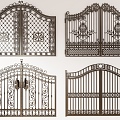 Jianou Iron Gate Chinese-style Iron Villa Gate Courtyard Iron Gate Outdoor Gate Stainless Steel Fence Door 3d model