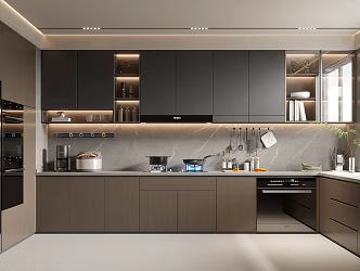 Modern Light Luxury Kitchen 3d model