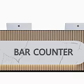 Modern reception desk storefront reception desk 3d model