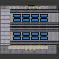 Futuristic Industrial Equipment In Metallic Room With Control Panels And Circular Window