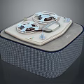 Vintage Computer Tape Drive With Dual White Reels And Textured Casing