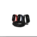 Sleek Smart Wristwatches In Red Blue Black With Digital Time Display Design