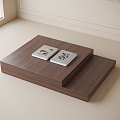 Modern Solid Wood Coffee Table Square Coffee Table 3d model