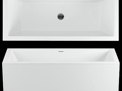 Modern White Bathtub Design with Smooth Interior and Clean Lines for Contemporary Bathroom Spaces 3d model