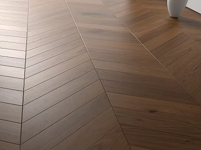 Modern Brown Oak Wooden Flooring With Herringbone And Straight Lay Patterns For Interior Design 3d model