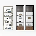 New Chinese-style Bookshelf Decorative Shelf Bookcase Combination 3d model