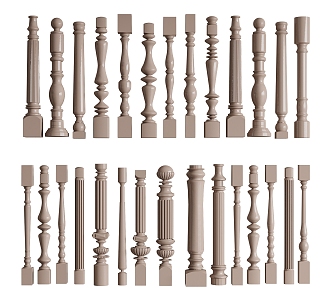 Jane European Railing Aquarius Railing Stair Guardrail 3d model