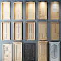 Various Wooden And White Hinged Doors With Glass Panels For Interior Design