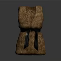 Stylish Brown Woven Texture Vest With Black Belt Fashion Design