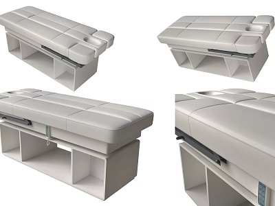 Professional Modern Massage Table With Comfortable Padded Surface And Storage Shelves 3d model