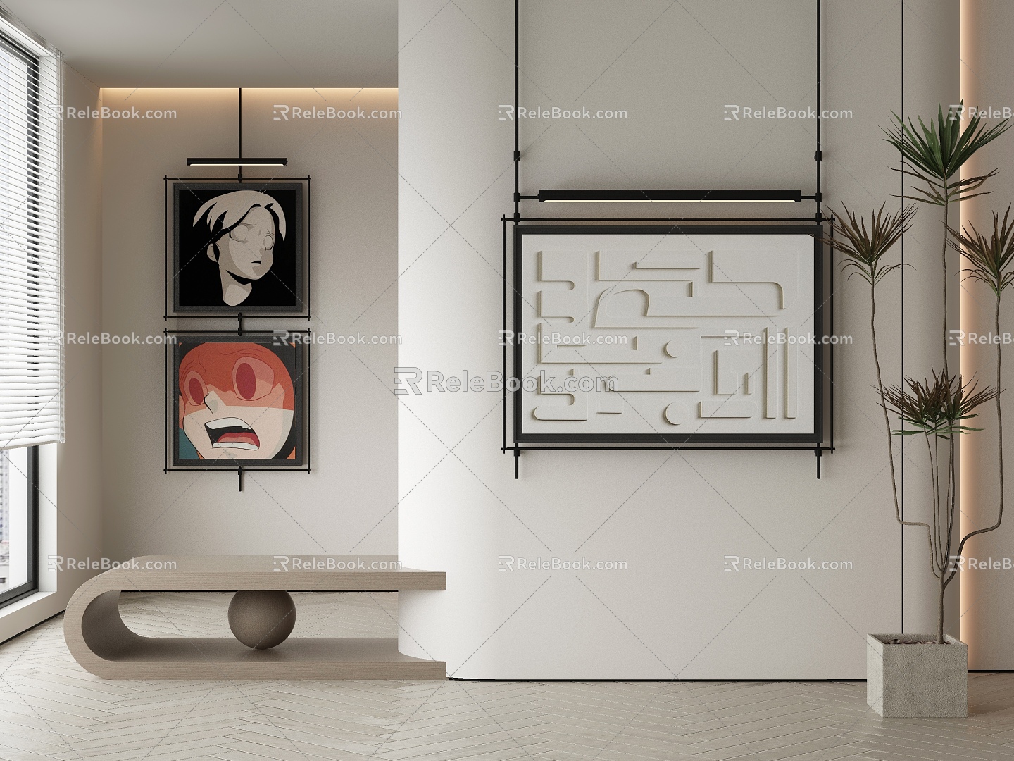 modern decorative painting 3d model